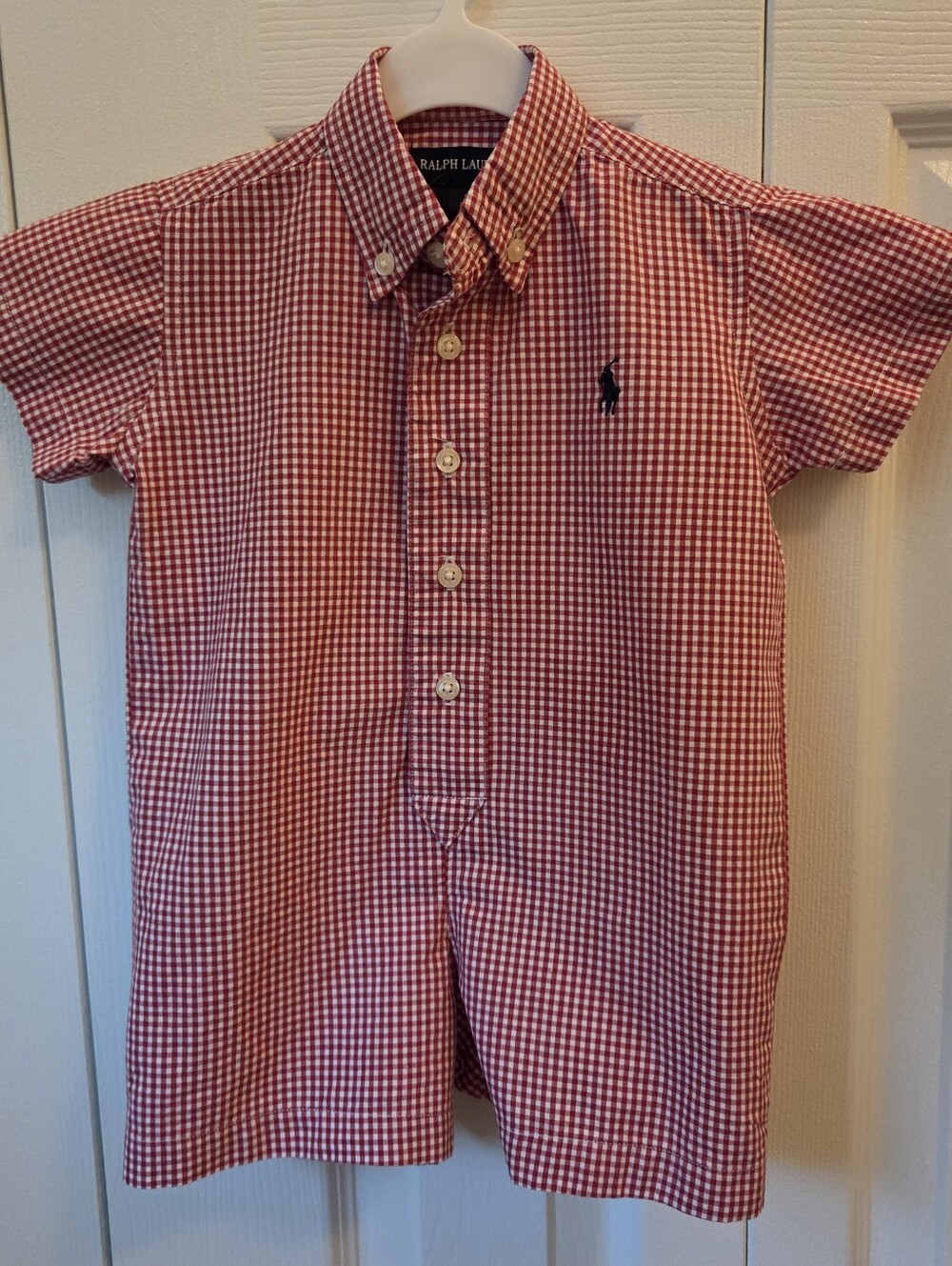 Ralph Lauren Red Gingham Romper